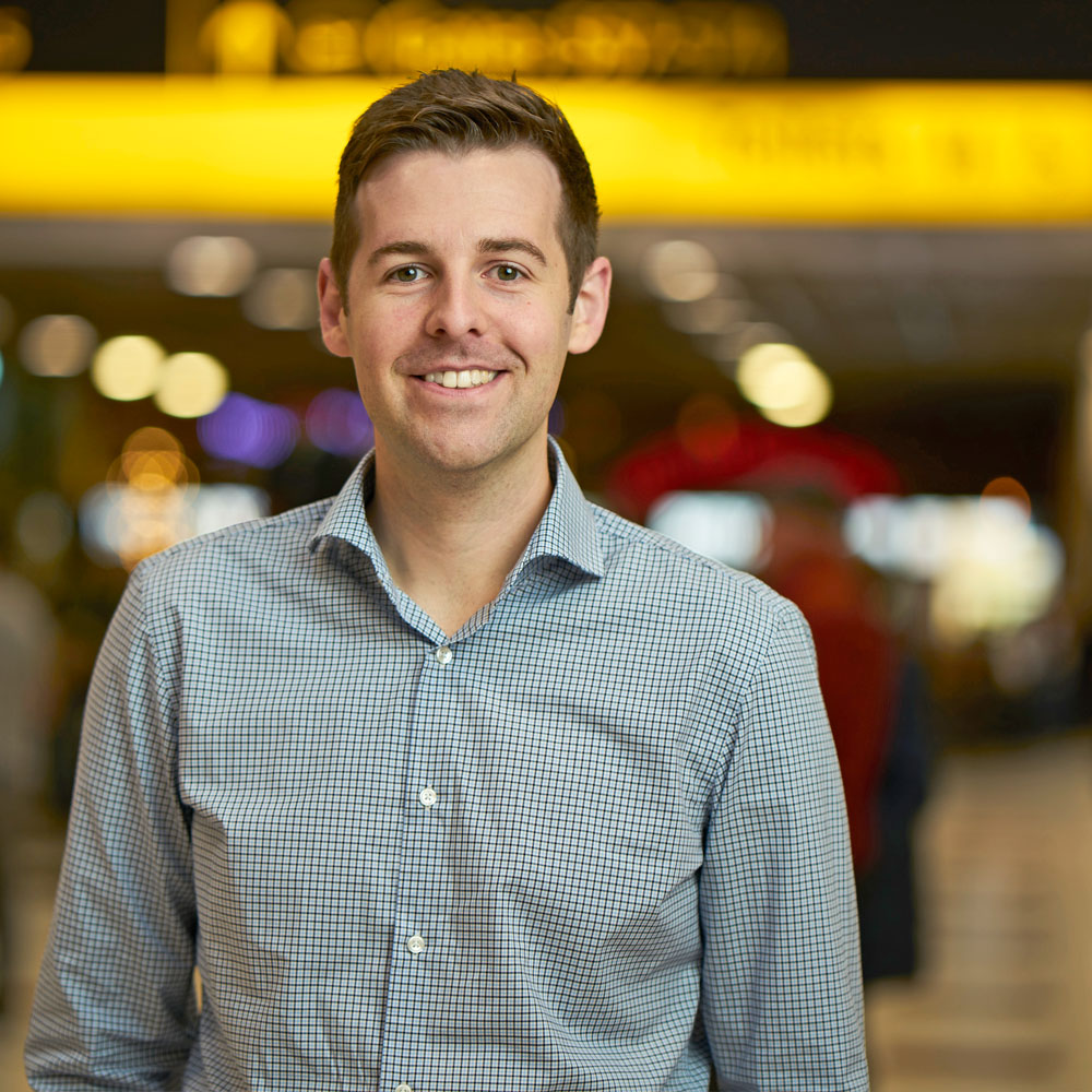 a headshot photograph of Andrew Williamson, London Gatwick Digital Performance Manager